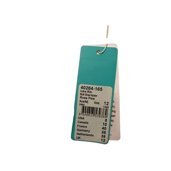 Seafolly Women's Swim Inka Rib Multi Strap Hipster Bikini Brief Size 8 Pink NWT - Picture 4 of 6